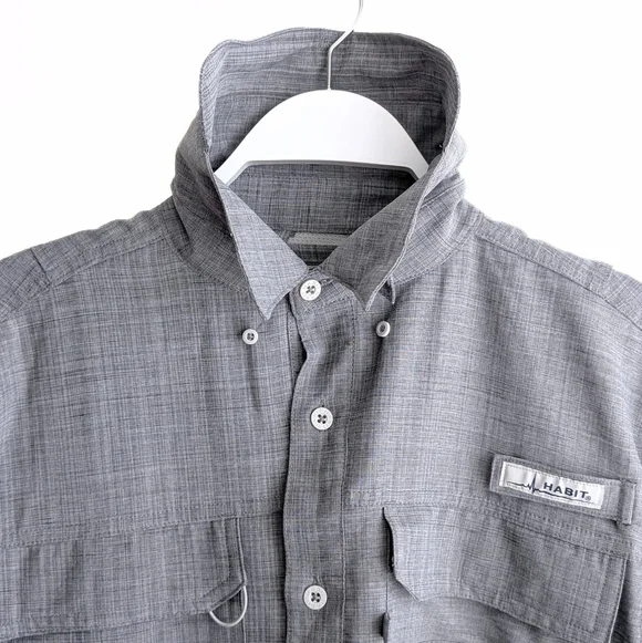 NWOT Habit Men's Active Watersports Fishing Quick Dry UPF 40+ Shirt, Size Small - Picture 5 of 10